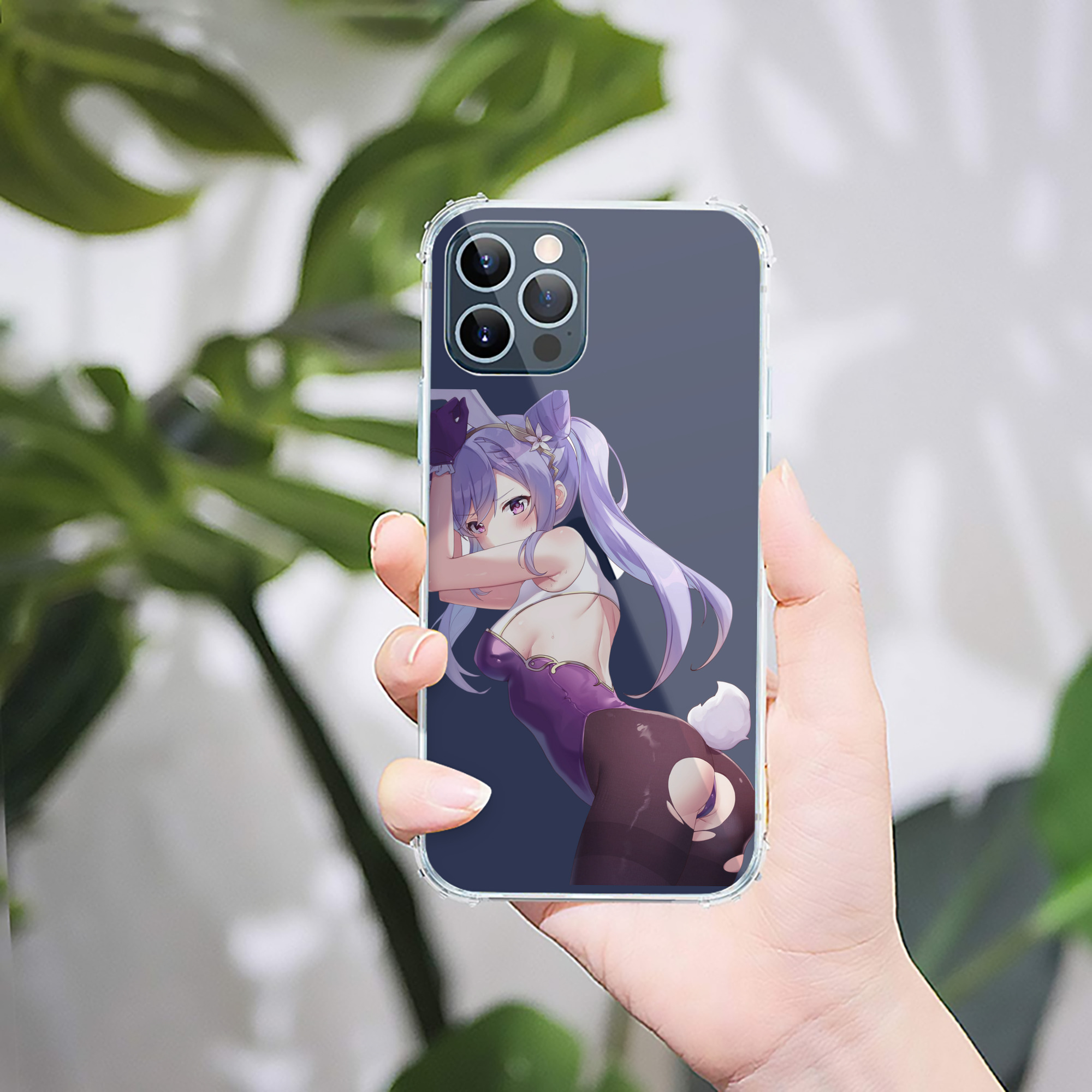 げんし神 刻晴 こくせい genshin Kokusei 【iPhone 12シリーズ対応】透明スマホケース（クリアソフトケース）